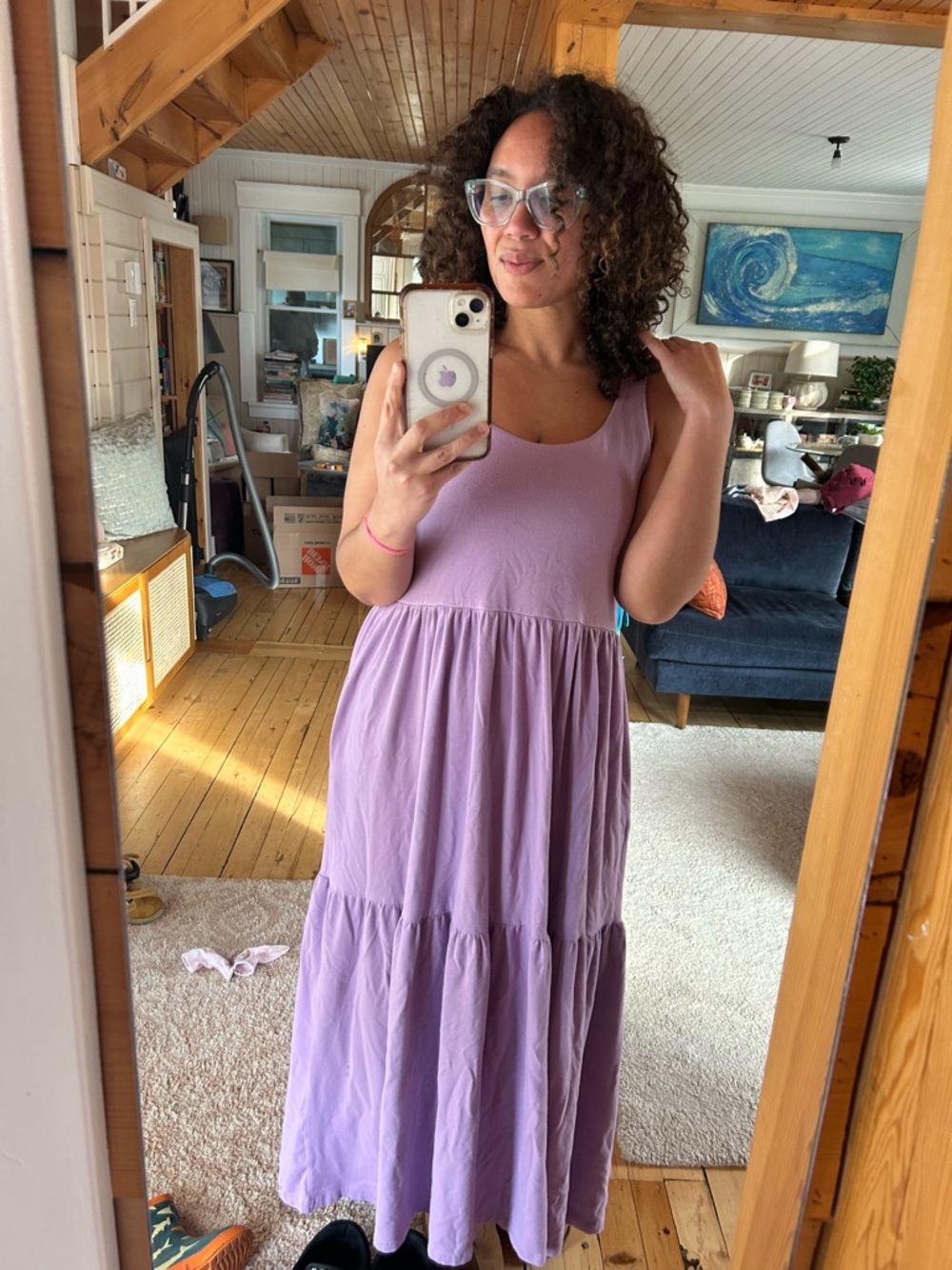 Smash + Tess Lilac Sleeveless Tiered Maxi Dress - Picture 9 of 11